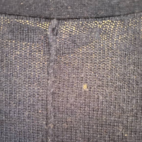 Sejour blue wool/cashmere cardigan sweater, v-neck, button down, size 2X - Picture 5 of 5